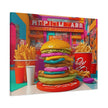 Wall Art FAST FOOD Canvas Print Painting Giclee 40X30 GW Love Pop Art Beauty Design House Home Office Decor Gift Ready to Hang
