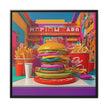 Wall Art FAST FOOD Canvas Print Painting Giclee 32x32+ Frame Love Pop Art Beauty Design House Home Office Decor Gift Ready to Hang