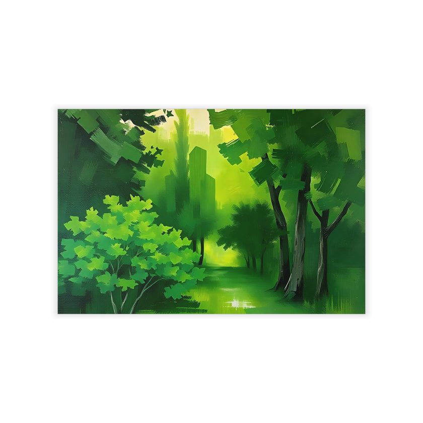 GREEN CITY PARK Original Wall Art Decor Peel & Stick Affordable Long Lasting Home Design Gift