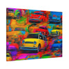 Wall Art LOTS OF CARS Canvas Print Painting Giclee 40x30 GW Love Pop Art Fun Beauty Design House  Home Office Decor Gift Ready Hang