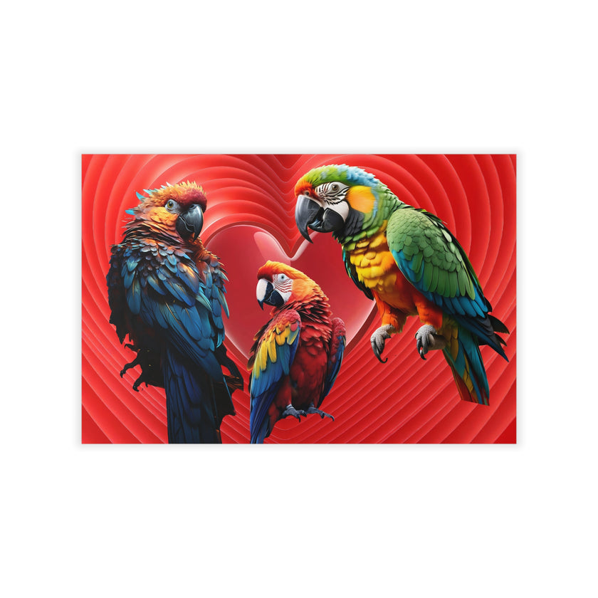 LOVE PARROTS Original Wall Art Decor Love Collection Peel & Stick Affordable Long Lasting Home Design Gift