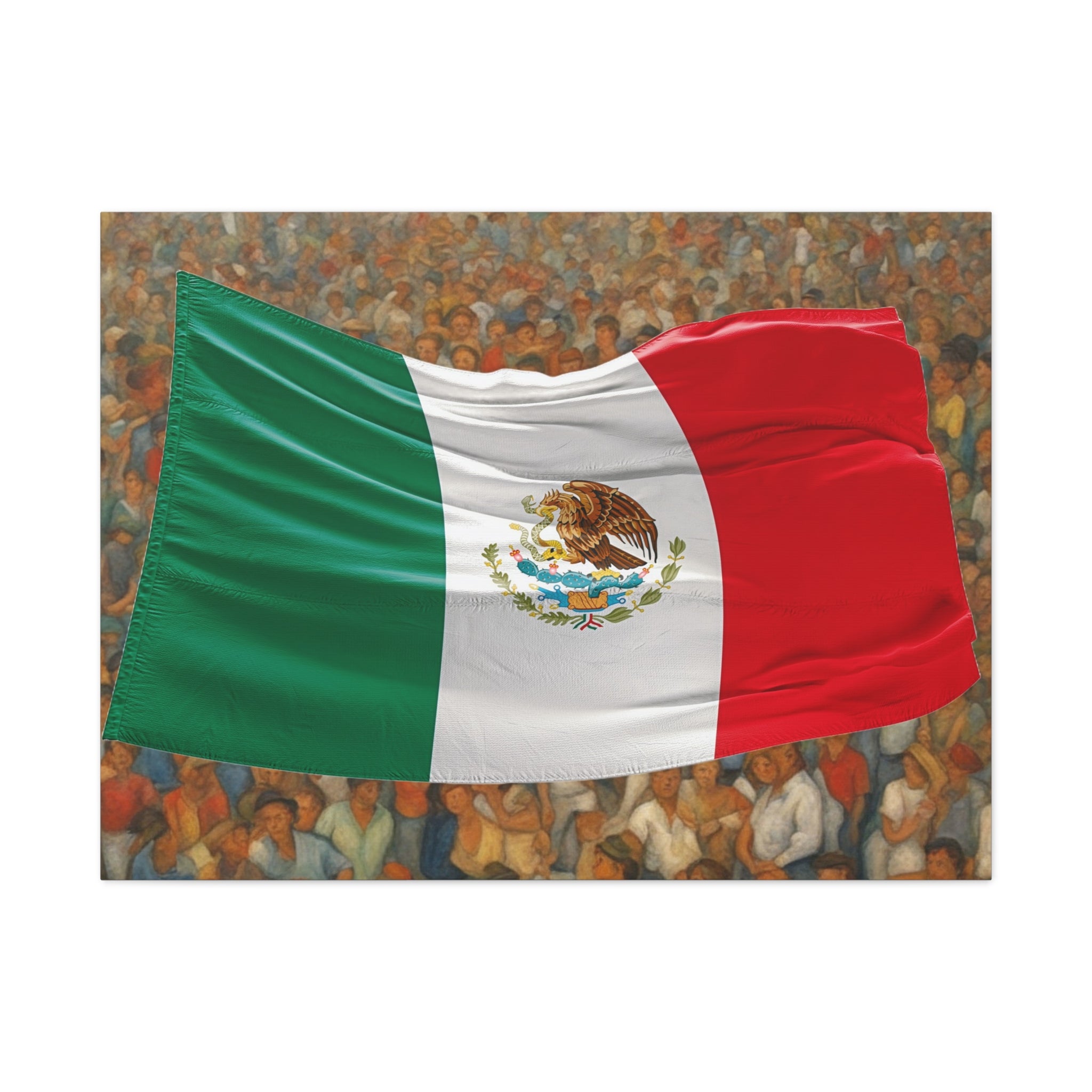 Wall Art MEXICAN MEXICO FLAG Canvas Print Painting Original Giclee GW Love Nice Beauty Fun Design Fit Hot House Home Office Gift Ready Hang