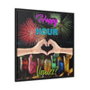Wall Art HAPPY HOUR Canvas Print Art Deco Painting Giclee 32x32 + Frame Love  Beauty Fun Design Ready Hang