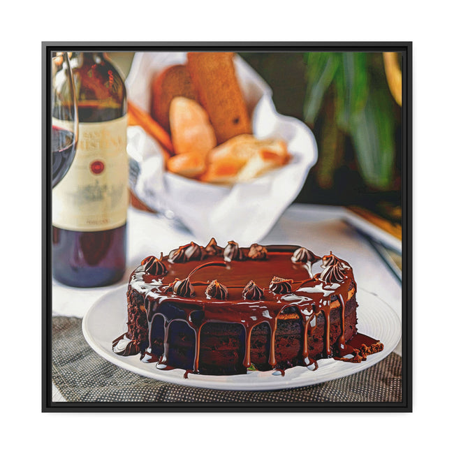 Wall Art CHOCOLATE CAKE Canvas Print Painting Original Giclee + Frame Love Nice Beauty Fun Design Fit Hot House Home Office Gift Ready Hang Living