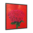 Wall Art LOVE ROSES Canvas Print Painting Original Giclee 32X32 + Frame Love Nice Beauty Fun Design Fit Hot House Home Office Gift Ready To Hang