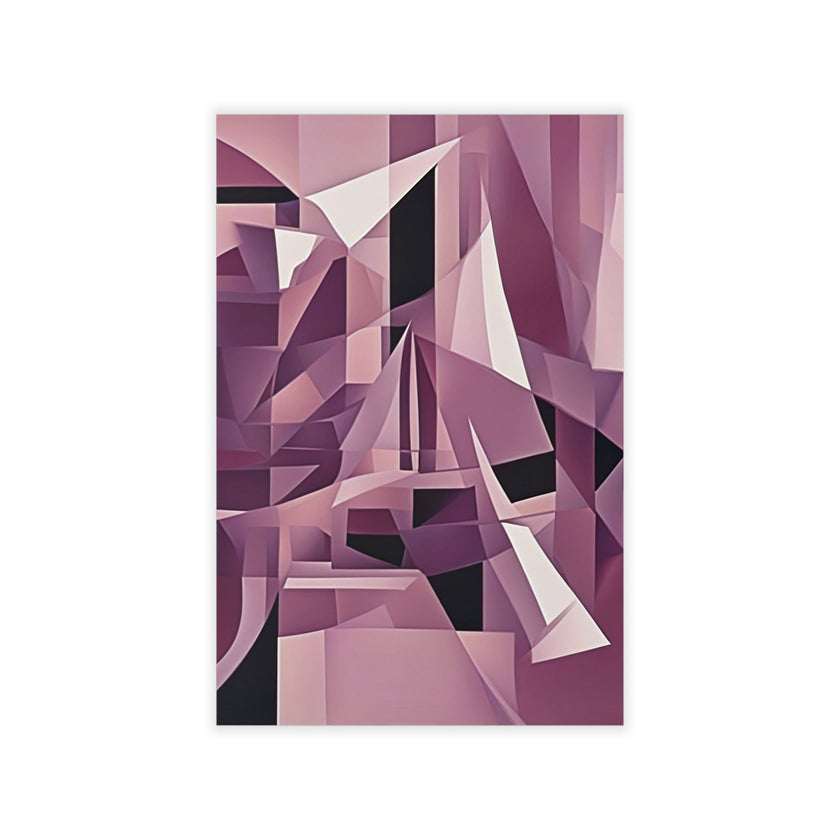 MAUVE Cubism Original Wall Art Decor Blue Beauty Design Home Affordable Long Lasting Gift