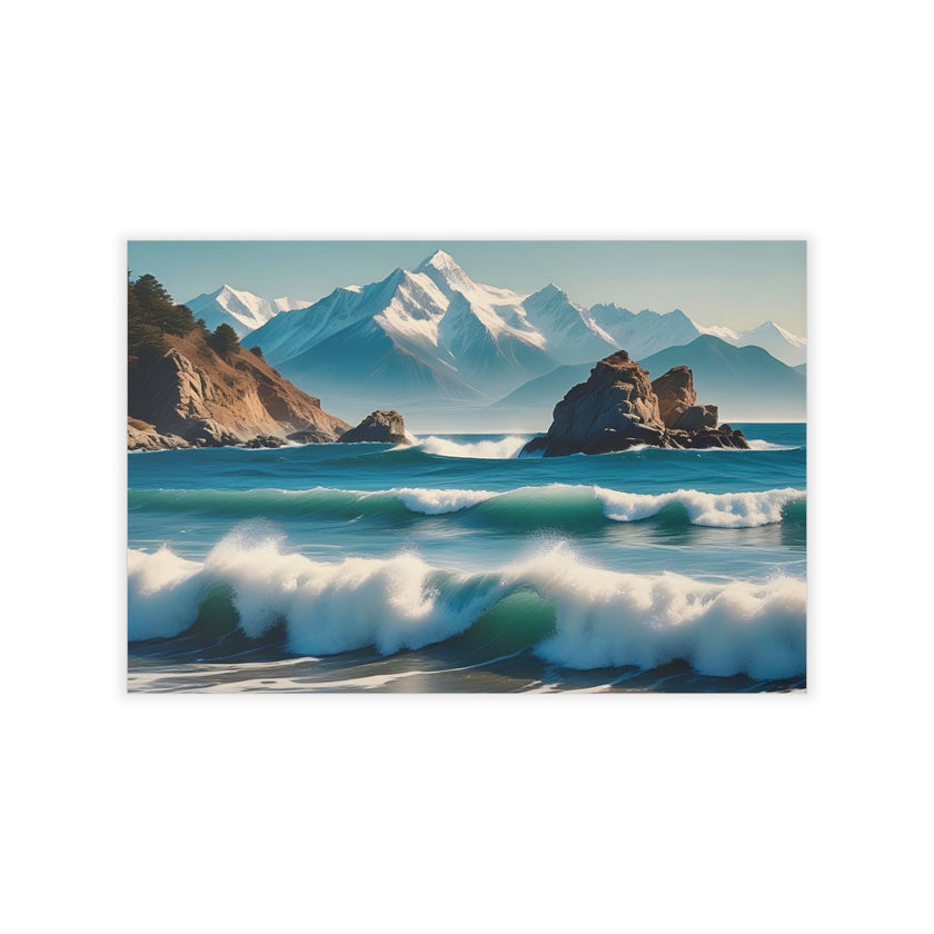 RISING OCEAN Original Wall Art Decor Peel & Stick Affordable Long Lasting Home Design Gift