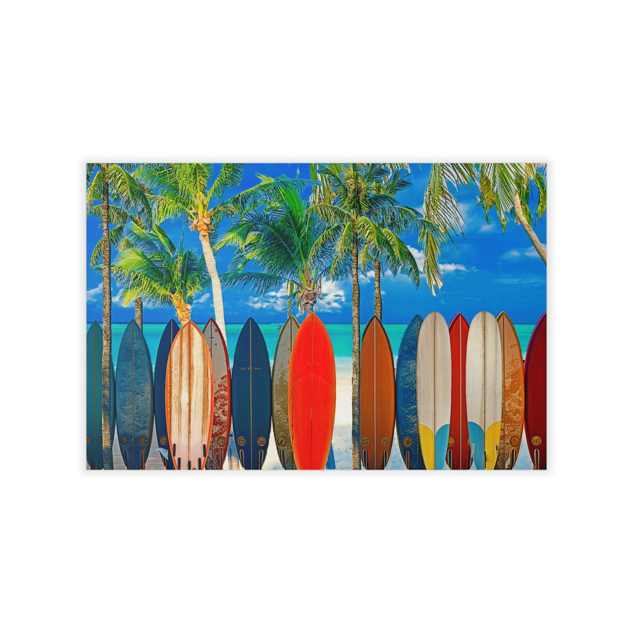 PALM BEACH SURFING Original Wall Art Decor Peel & Stick Affordable Long Lasting Home Design Gift