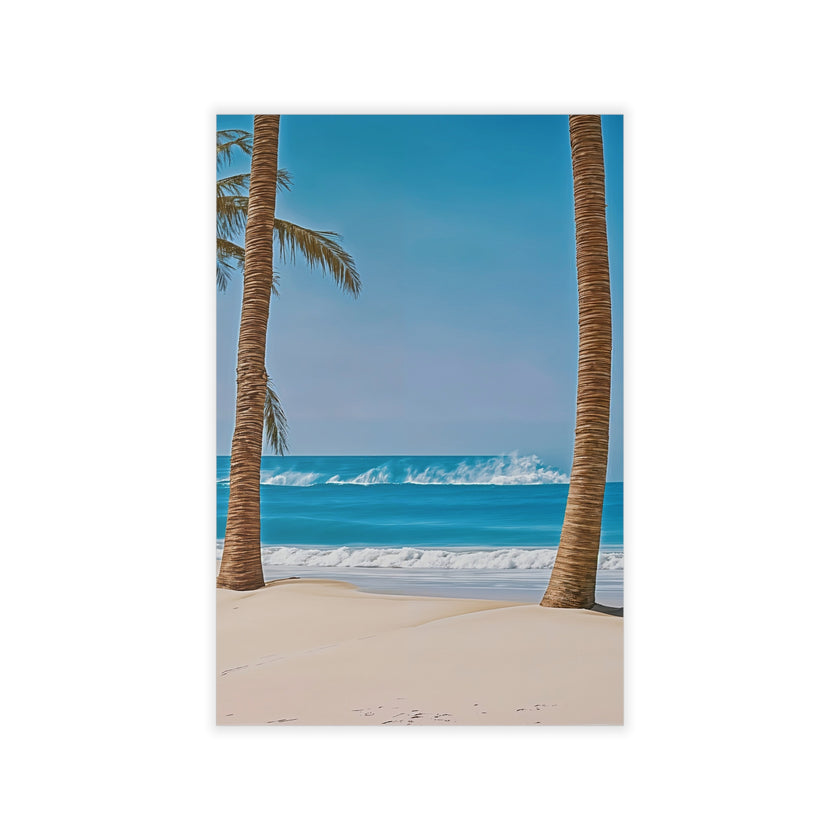 BEACH Wall Art Decor Peel & Stick Removable Repositionable Frameable Home Decor Gift