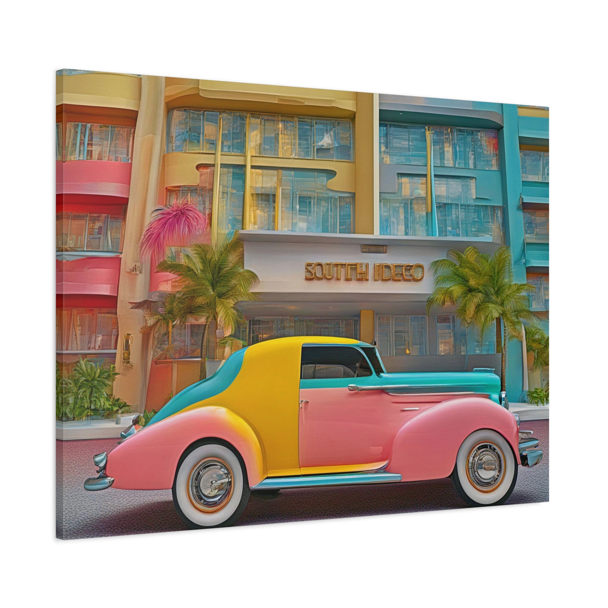 Wall Art SPORTS CAR Canvas Print Art Deco Painting Giclee 40x30 GW Love Beauty Design House  Home Office Decor Gift Ready to Hang