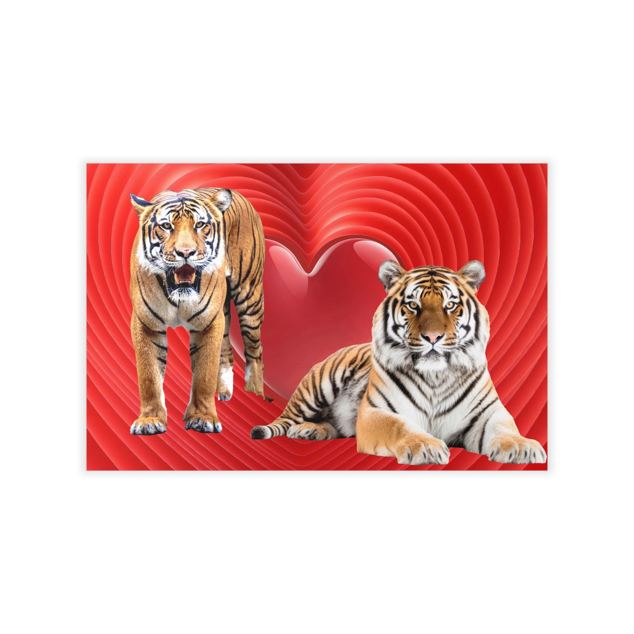 LOVE TIGERS Original Wall Art Decor Love Collection Peel & Stick Affordable Long Lasting Home Design Gift