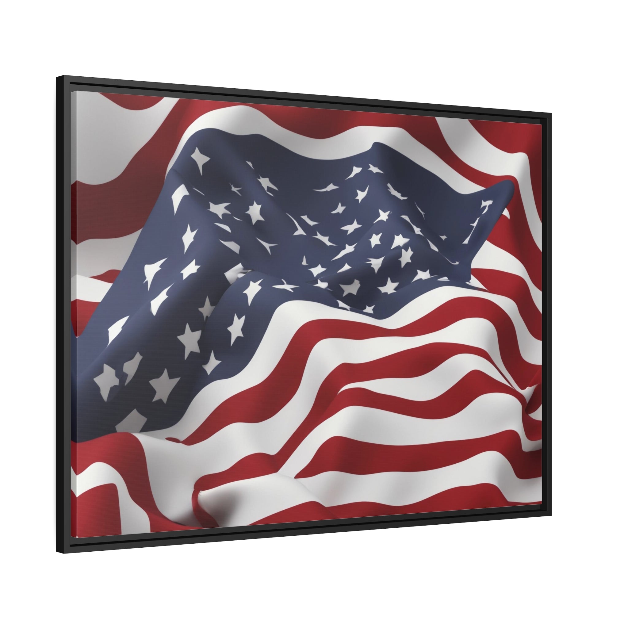 Wall Art AMERICAN FLAG #2 Flag Collection Giclee Art Print Canvas 40”X30