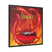 Wall Art RED HOT Canvas Print Art Deco Painting Giclee 32x32 + Frame Love Hot Chili Pepper Food