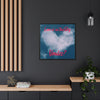 Wall Art LOVE IS in the SKY Canvas Print Art Deco Painting Giclee 32x32 + Frame Love Beauty Fun Design House Office Gift Ready Hang