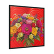 Wall Art LOVE FLOWERS Canvas Print Painting Original Giclee 32X32 + Frame Love Nice Beauty Fun Design Fit Hot House Home Office Gift Ready Hang Living