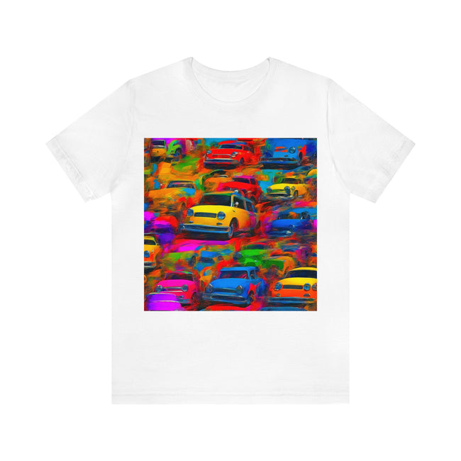 T-Shirt Pop Art Lots of Cars Unisex Adult Size Fun Hot Modern Abstract Original Design Art Print Fit People Love