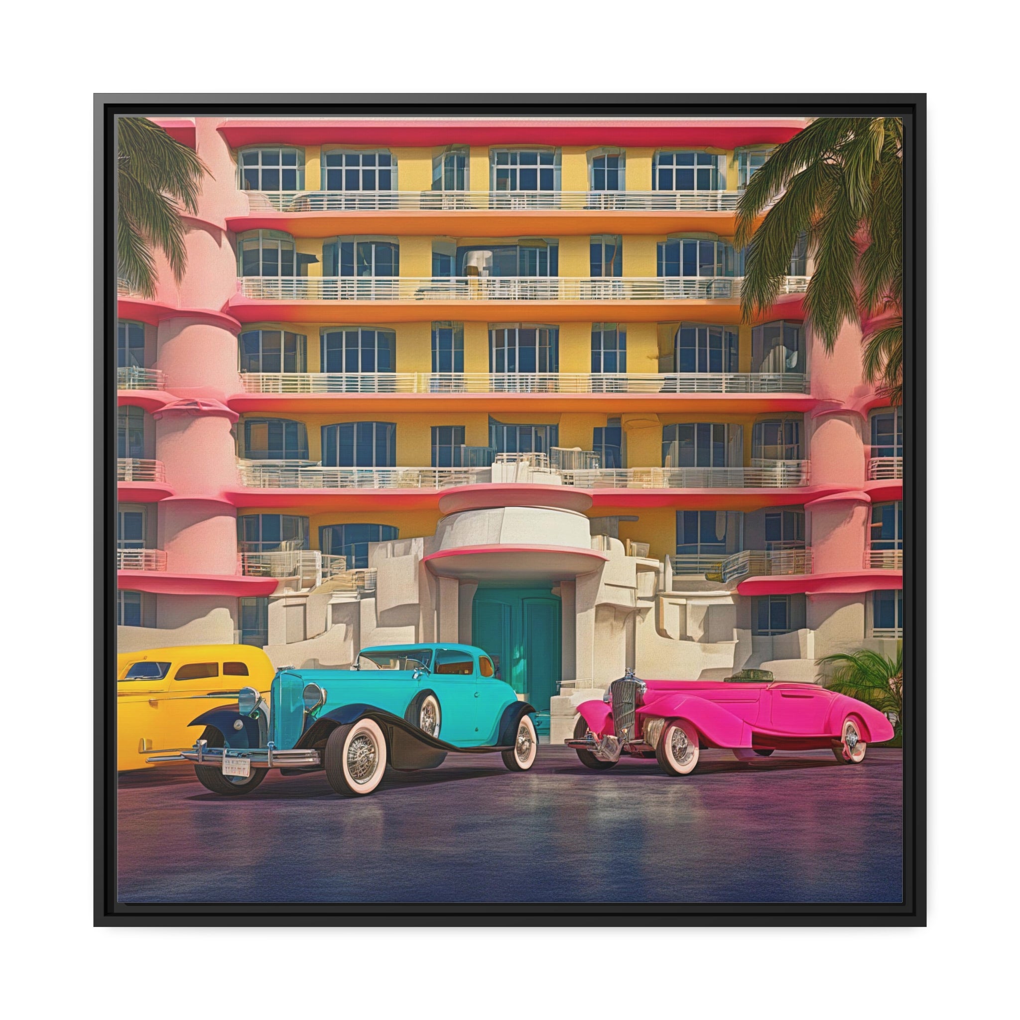 Wall Art I’lll BE RIGHT BACK Canvas Print Art Deco Painting Giclee 32x32 + Frame Love Beauty Design House Home Office Decor Gift Ready to Hang