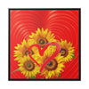 Wall Art LOVE SUNFLOWERS Canvas Print Painting Original Giclee 32x32 + Frame Love Nice Beauty Fun Design Fit Hot House Home Office Gift Ready Hang Living