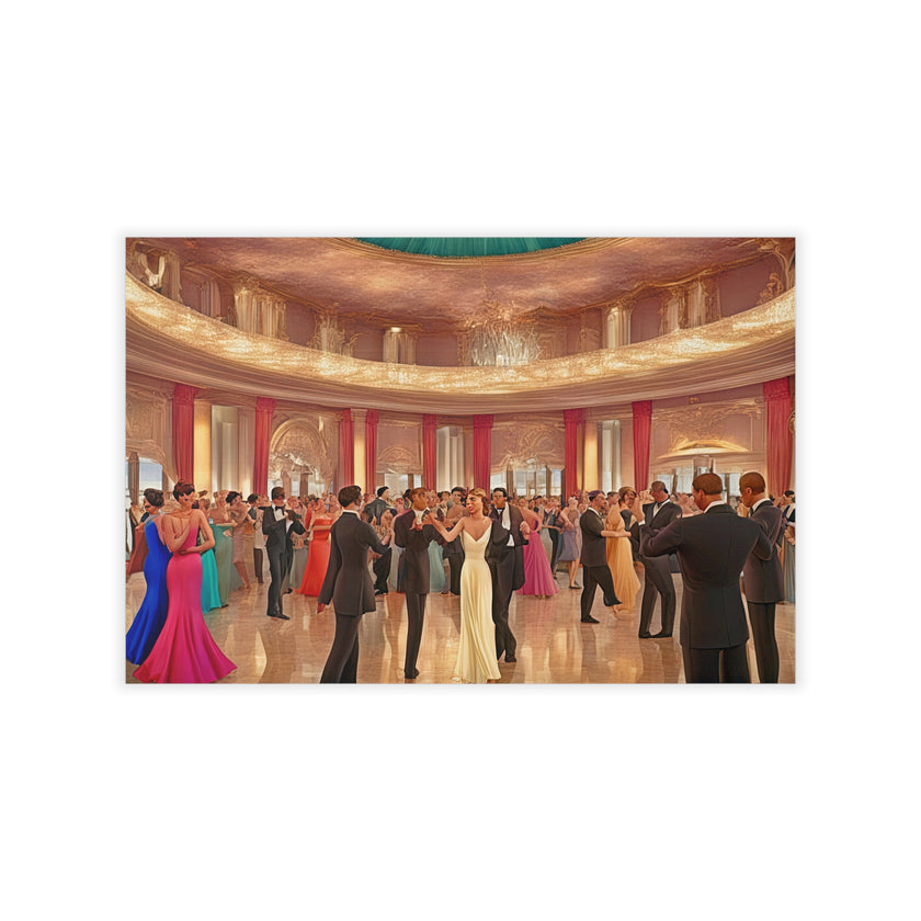 Art Deco BALLROOM DANCING Wall Art Decor Peel & Stick Removable Repositionable Frameable Affordable Home Decor Gift