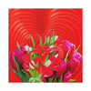 Wall Art LOVE TULIPS Canvas Print Flower Painting Original Giclee 32x32 GW Nice Beauty Fun Design Fit Red Hot House Home Living Office Gift Ready to Hang