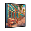 Wall Art OCEAN DRIVE Canvas Print Art Deco Painting Giclee 32X32 + Frame Love Beauty Fun Design House  Home Office Decor Gift Ready to Hang