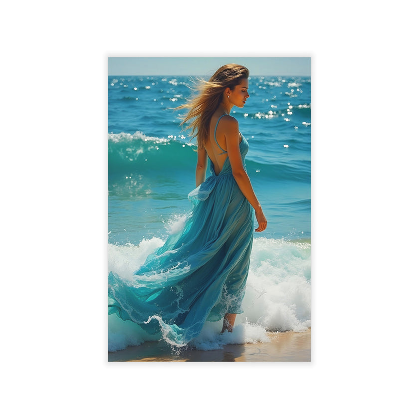 GLAMOR BEACH No 3 Original Wall Art Decor Blue Beauty Design Home Affordable Long Lasting Gift