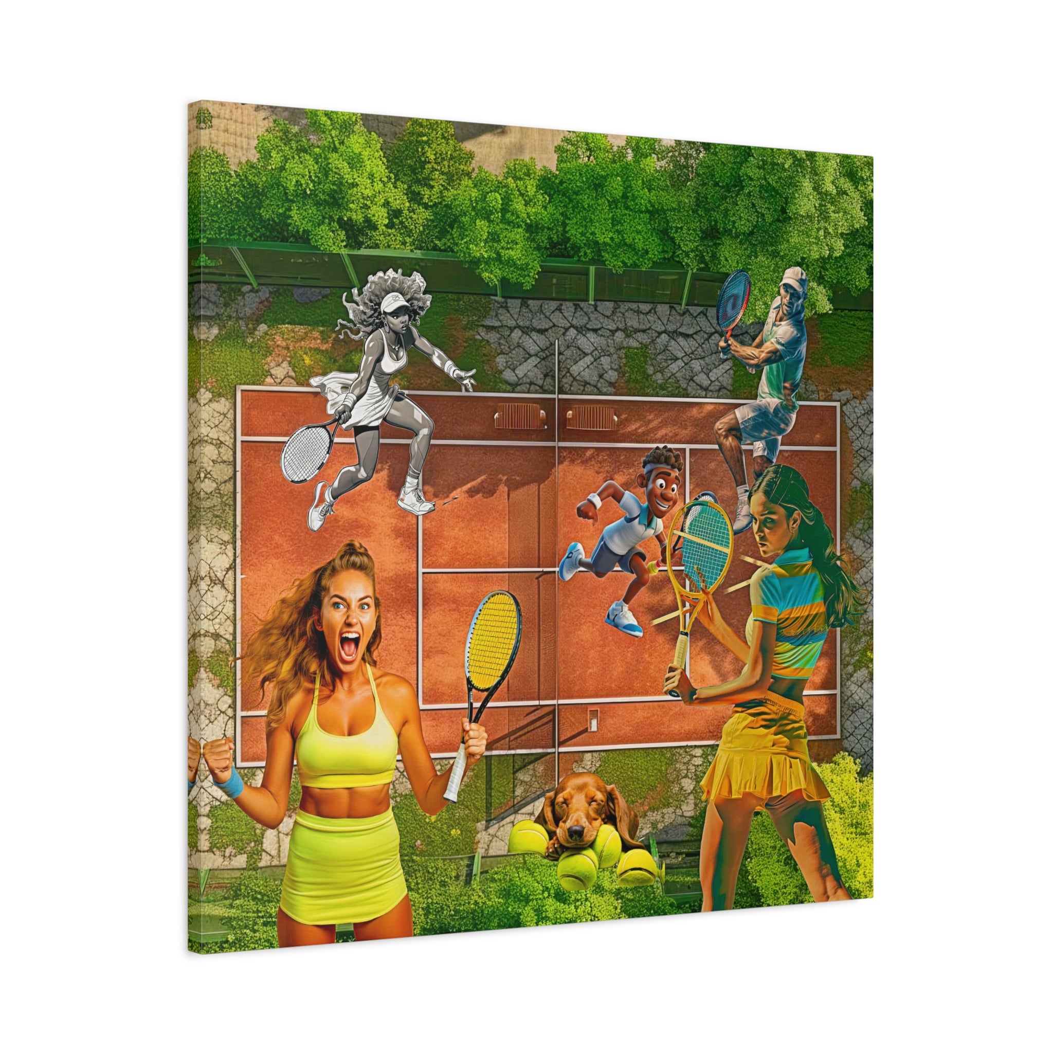 Wall Art TENNIS Sport Canvas Print Painting Original Giclee GW Love Nice Beauty Fun Design Fit Hot House Home Office Gift Ready to Hang Living
