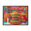 Wall Art FAST FOOD Canvas Print Painting Giclee 40X30 + Frame Love Pop Art Beauty Design House Home Office Decor Gift Ready to Hang