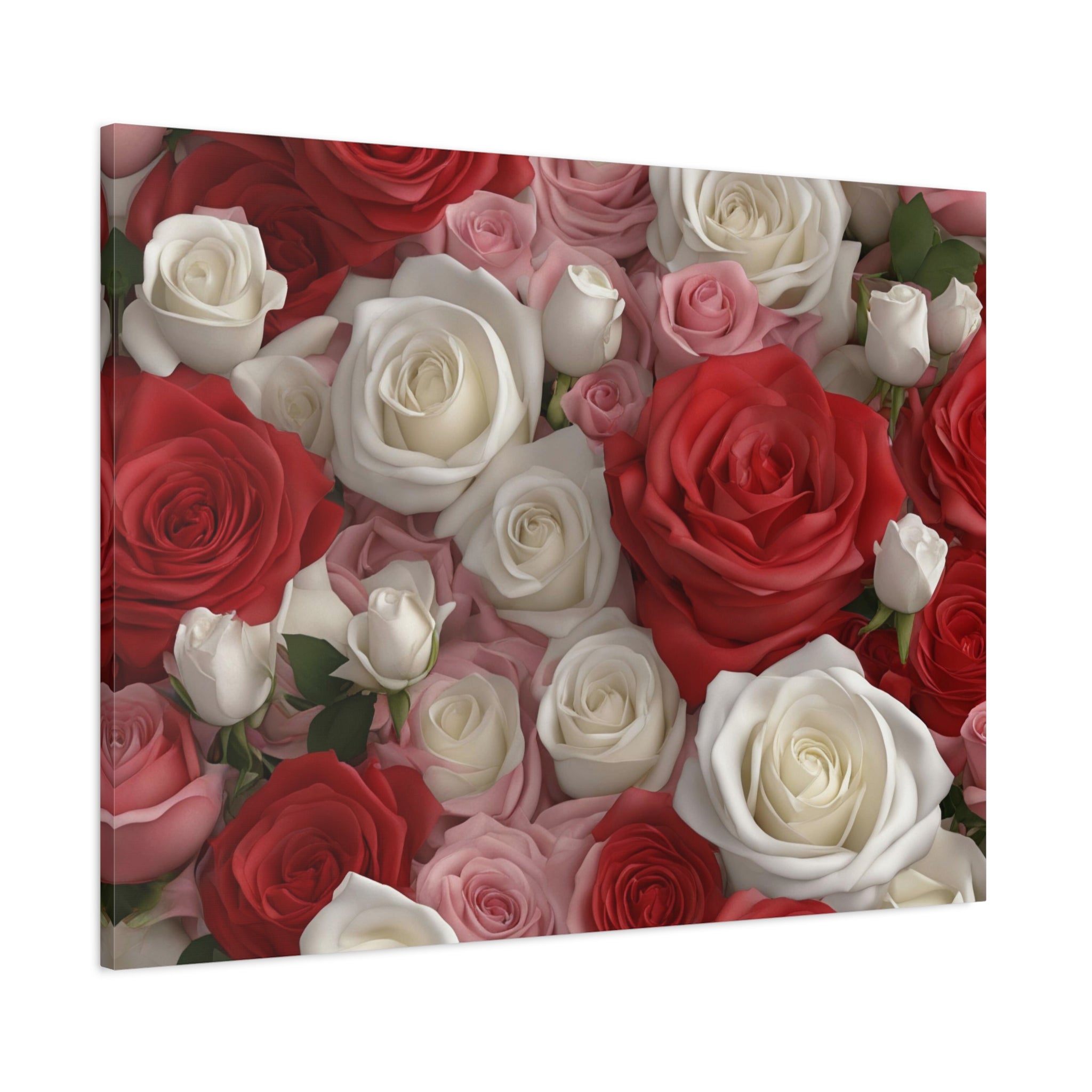 Wall Art ROSES Canvas Print Art Deco Painting Original Giclee 40X30 GW Love Flower Minimalist Beauty Fun Design Fit House Home Office Gift Ready Hang