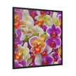Wall Art ORCHIDS Canvas Print Art Deco Painting Original Giclee 32X32 + Frame Love Flower Minimalist Beauty Fun Design Fit House Office Gift Ready Hang