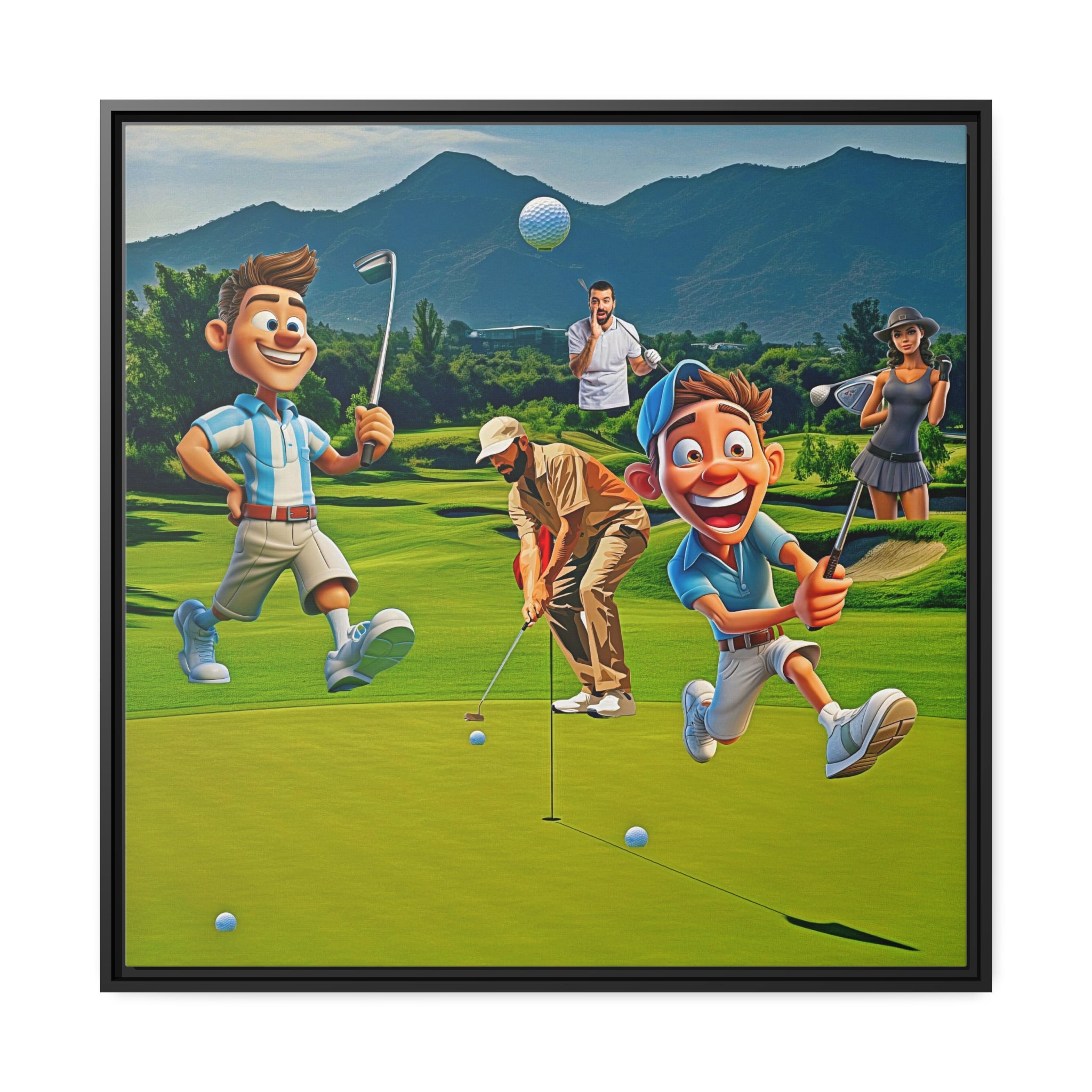 Wall Art FORE Golf Canvas Print Art Painting Original Giclee + Frame Love Nice Beauty Fun Design Fit Sport Hot House Home Office Gift Ready Hang