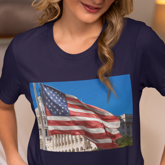 T-Shirt AMERICAN FLAG #3 Unisex Adult Size Fun Hot Modern Abstract Original Patriot Design Art Print Fit People Love