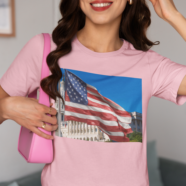 T-Shirt AMERICAN FLAG #3 Unisex Adult Size Fun Hot Modern Abstract Original Patriot Design Art Print Fit People Love