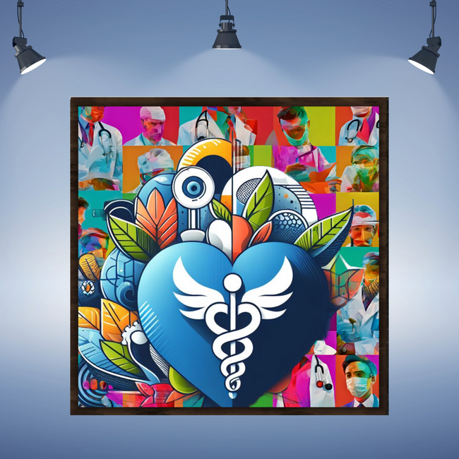 Wall Art DOCTOR Canvas Print Art Painting Original Giclee + Frame Love Nice Beauty Fun Design Fit Sick Hot House Home Office Gift Ready Hang Living