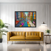 Wall Art DOWNTOWN Canvas Print Painting Giclee 40x30+ Frame Love Pop Art Beauty Design House  Home Office Decor Gift Ready to Hang