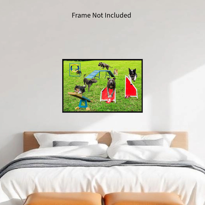 DOG PLAYGROUND Original Wall Art Decor Peel & Stick Affordable Long Lasting Home Design Gift