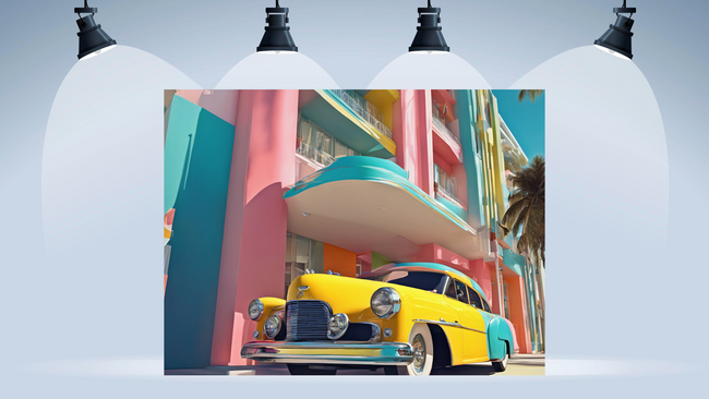 Wall Art MY NEW CAR Art Deco Canvas Print Painting Original Giclee GW Love Nice Beauty Fun Design Fit Hot House Home Office Gift Ready Hang