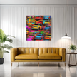 Wall Art LOTS OF CARS Canvas Print Painting Giclee 32x32 GW Love Pop Art Fun Beauty Design House  Home Office Decor Gift Ready Hang