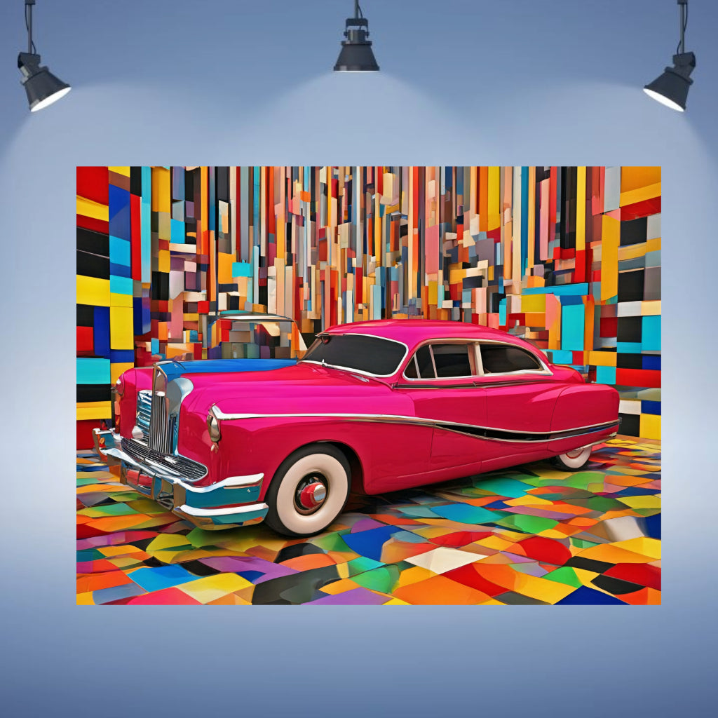 Wall Art WE NEED A CAR Pop Art Canvas Print Painting Giclee 40x30 Gallery Wrap Love Beauty Fun Design House  Home Office Hot Decor Gift Ready to Hang