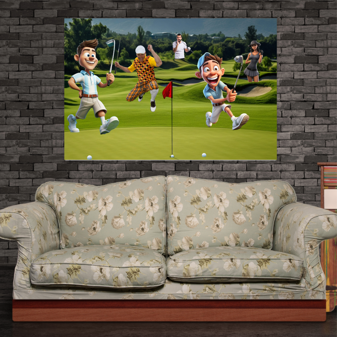 Wall Art HOLE IN ONE Golf Canvas Print Art Painting Original Giclee GW Love Nice Beauty Fun Design Fit Sport Hot House Office Gift Ready Hang