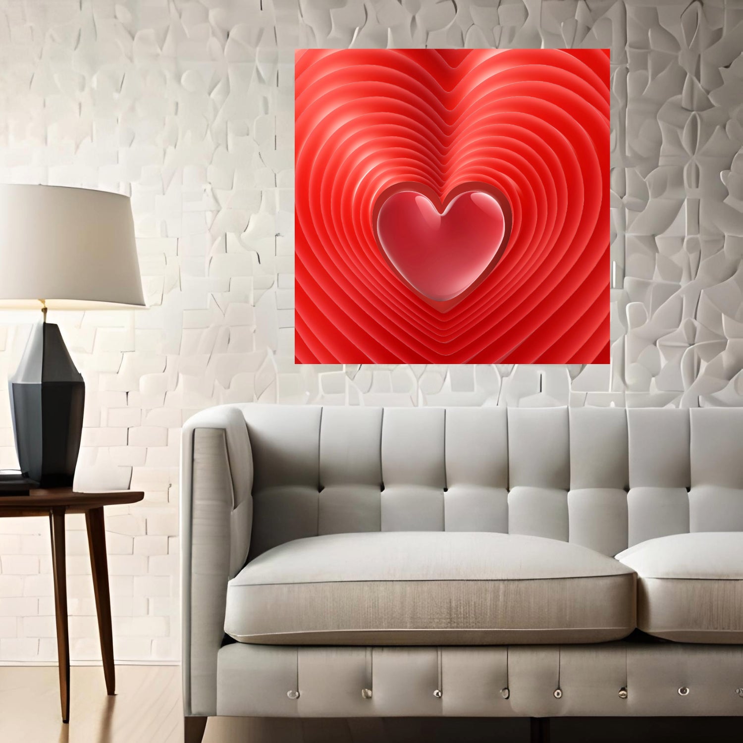Wall Art INFINITE LOVE Canvas Print Painting Original Giclee 32X32 GW Love Nice Beauty Fun Design Fit Hot House Home Office Gift Ready Hang Living