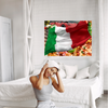 Wall Art ITALY ITALIAN Flag Canvas Print Painting Original Giclee GW Love Nice Beauty Fun Design Fit House Home Office Gift Ready Hang Living