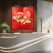 Wall Art LOVE CHEESE Canvas Print Painting Original Giclee 32X32 + Frame Nice Heart Beauty Fun Design Fit Hot House Home Living Office Gift Ready to Hang
