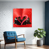 Wall Art LOVE CHOCOLATE CAKE Canvas Print Painting Original Giclee 32X32 GW Love Nice Beauty Fun Design Fit House Home Office Gift Ready Hang Living
