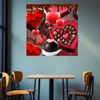 Wall Art CHOCOLATE Canvas Print Painting Original Giclee 32X32 GW Love Nice Beauty Fun Design Fit Hot House Home Office Gift Ready Hang Living