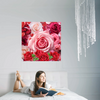 Wall Art ROSES Canvas Print Painting Original Giclee 32X32 GW Love Nice Beauty Color Flower Fun Design Fit Hot House Home Office Gift Ready Hang