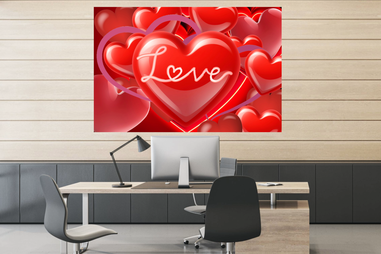 Wall Art LOVE YOU MORE Canvas Print Painting Original Giclee GW Love Nice Beauty Fun Design Fit Hot House Home Office Gift Ready Hang Living