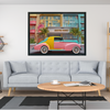 Wall Art SPORTS CAR Canvas Print Art Deco Painting Giclee 40x30 + Frame Love Beauty Design House  Home Office Decor Gift Ready to Hang