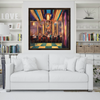 Wall Art LET'S MEET at the BAR Canvas Print Art Deco Painting Giclee 32x32 + Frame Love Fun Beauty Design House Decor Home Office Gift Ready Hang