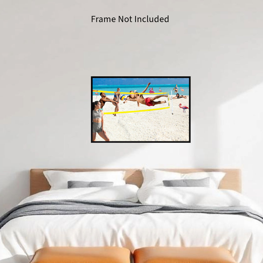 BEACH VOLLEYBALL Original Wall Art Decor Peel & Stick Affordable Long Lasting Home Design Gift